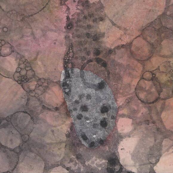 Original Abstract Painting "Ocean Floorbed" 5 x 7 inch  painting muted tones - Picture 5 of 5